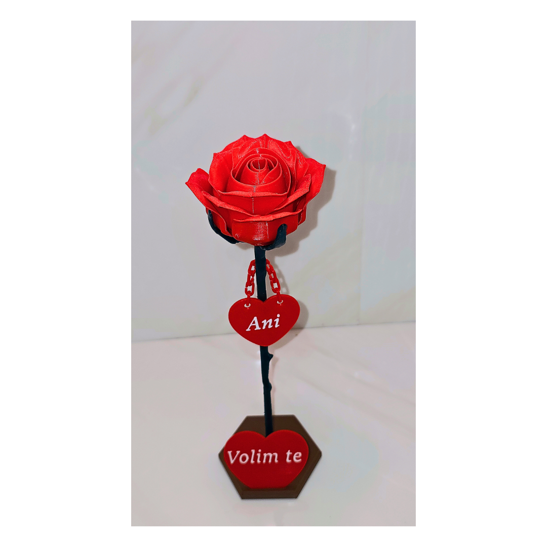 Ruža koja ne vene – Personalizirani Poklon