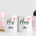 Personalizirani set šalica “His & Hers” s imenima i datumom