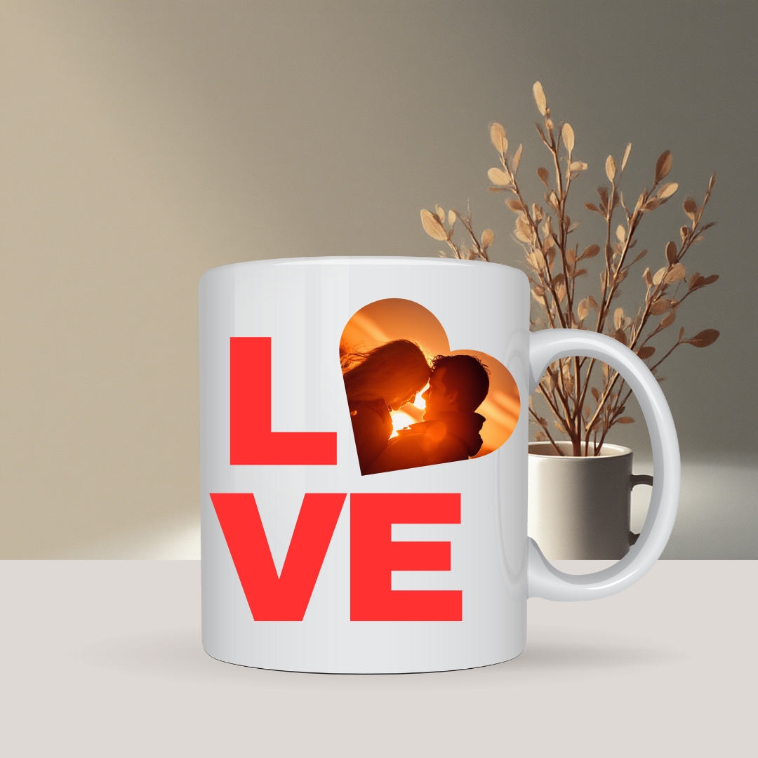 Personalizirana šalica s fotografijom u srcu