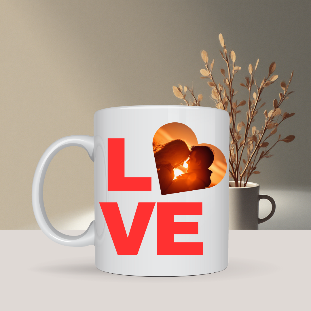 Personalizirana šalica s fotografijom u srcu