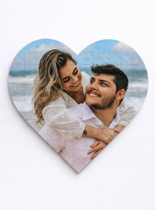 Personalizirane puzzle u obliku srca s fotografijom – 75 dijelova