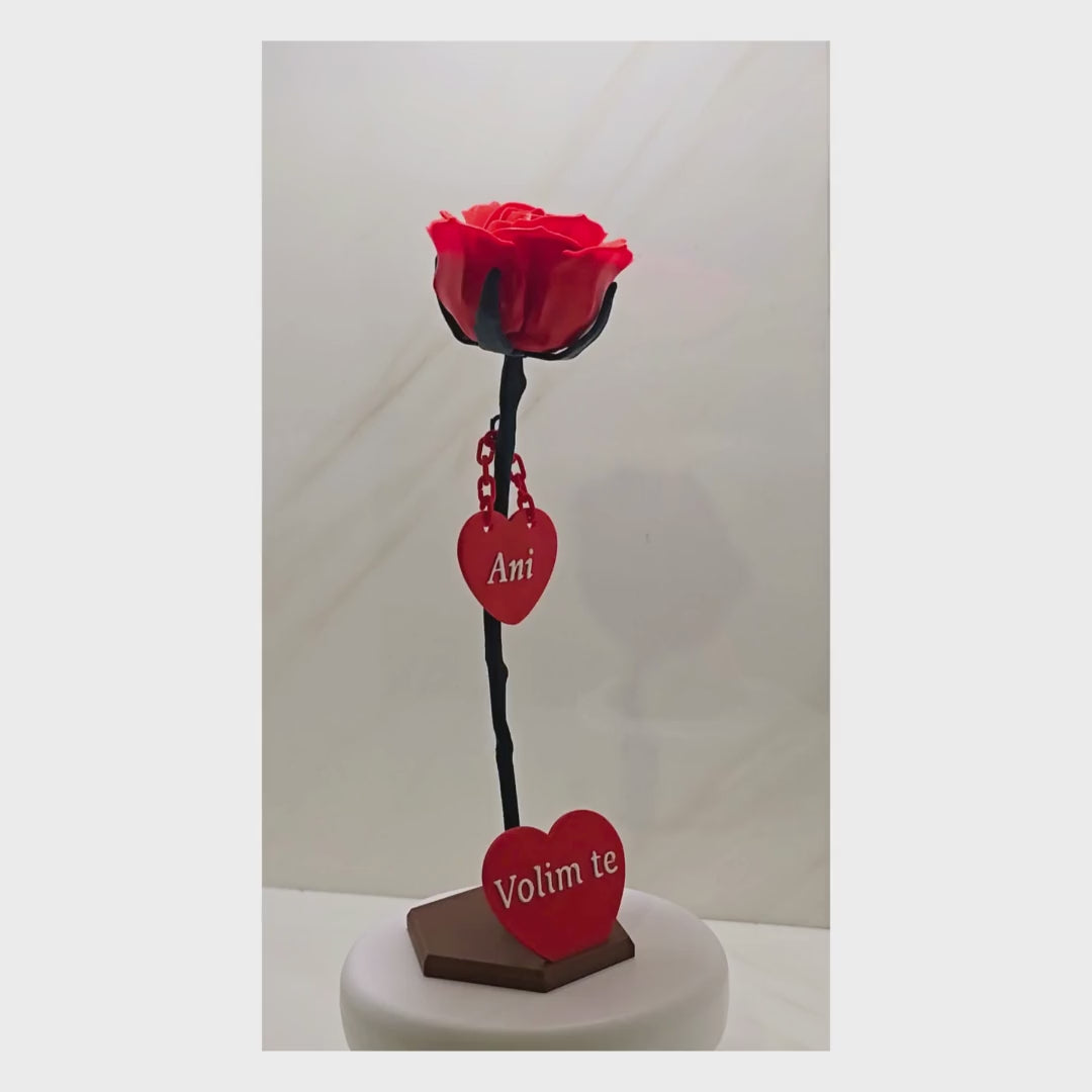 Ruža koja ne vene – Personalizirani Poklon