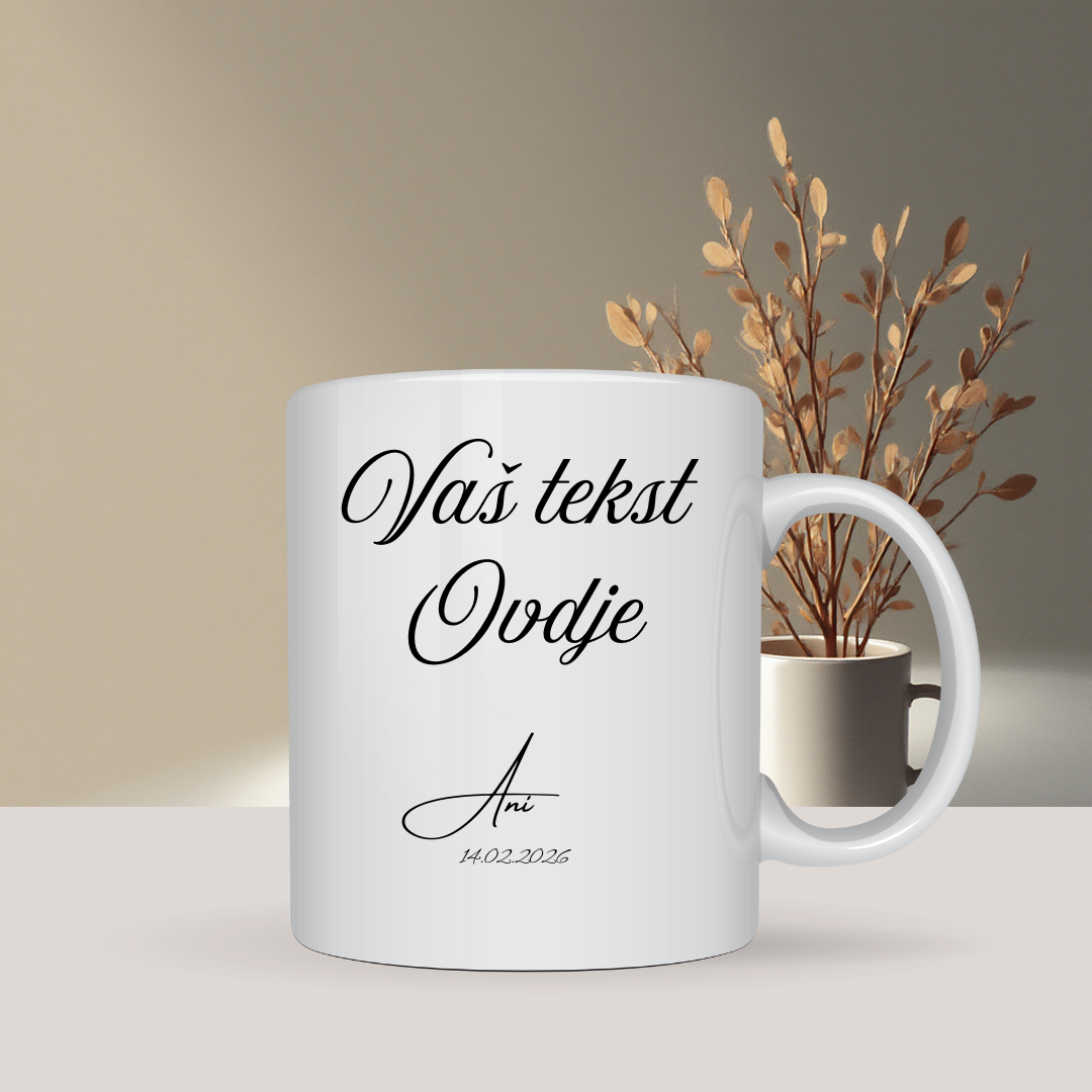Personalizirana šalica s fotografijom i tekstom