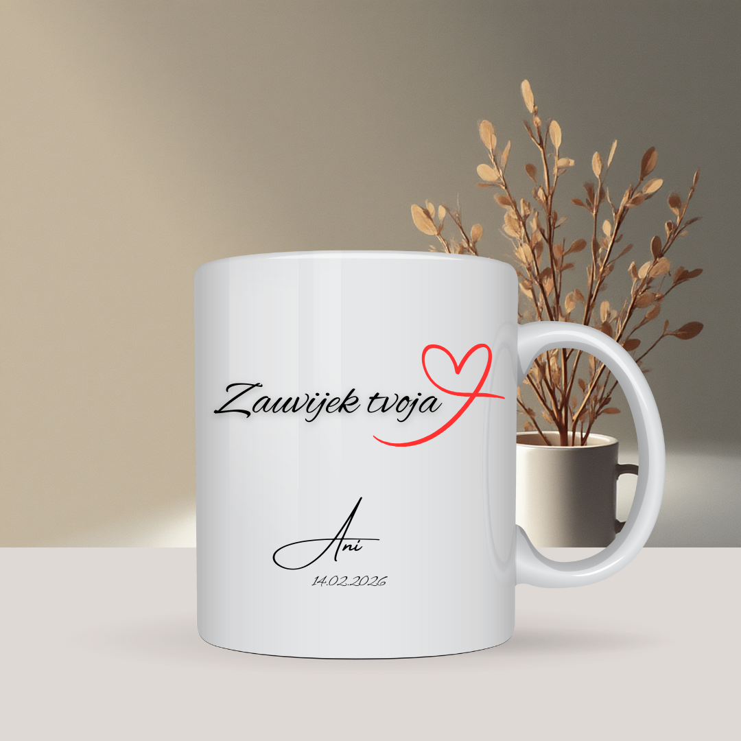 Personalizirana šalica s fotografijom i tekstom